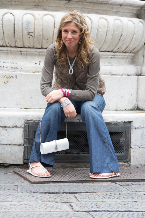 La Blogger Cristina Lodi con collana Zoppini e mattoncini xlo+
