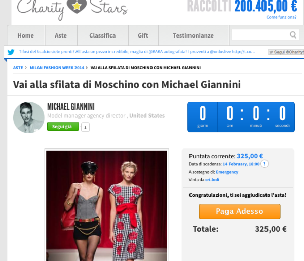 charity stars,  moschino