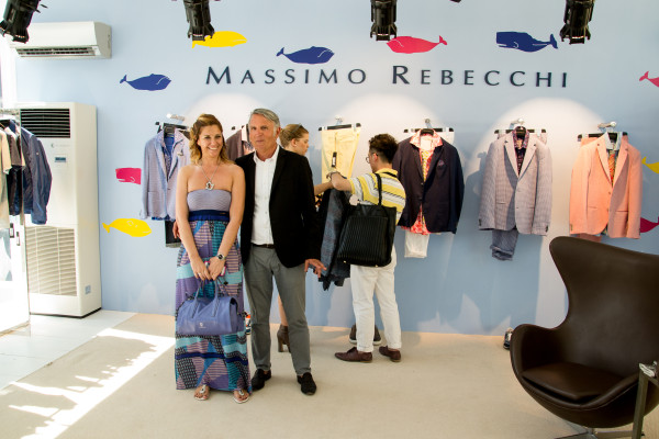 Cristina Lodi con lo stilista Massimo Rebecchi